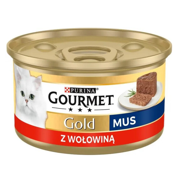 Gourmet Gold Mus z wołowiną karma dla kotów, puszka 85g