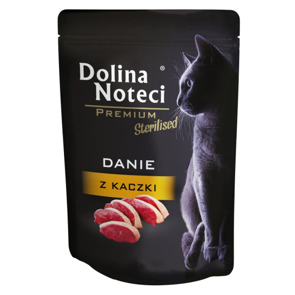 Dolina Noteci Premium Sterilised karma dla kota kaczka, saszetka 85g