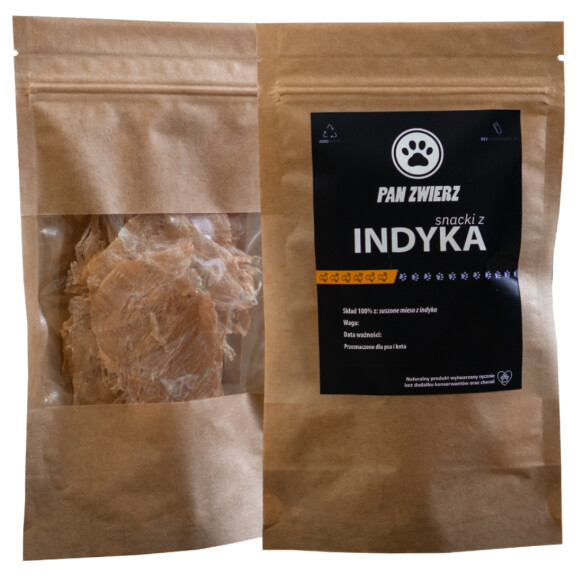Smaczki PanZwierz 100% mięsa z indyka dla psa i kota 25g