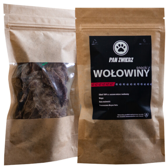 Smaczki PanZwierz 100% mięsa z wołowiny dla psa i kota 25g