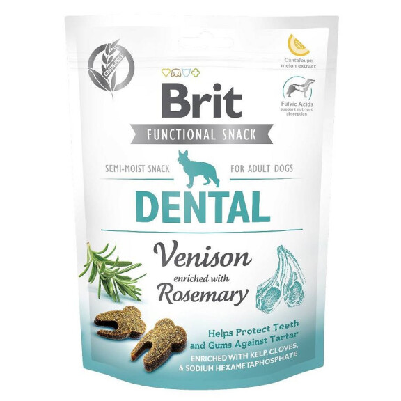 Brit Snack Dental przysmak funkcjonalny dla psa dziczyzna rozmaryn 150g