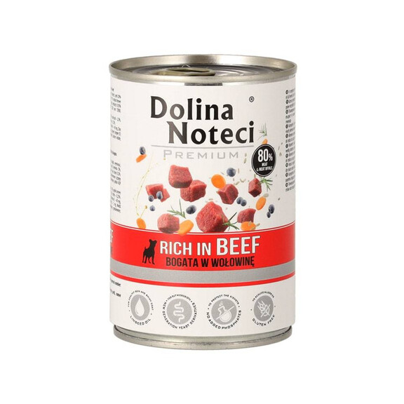 Dolina Noteci Premium karma dla psa wołowina, puszka 400g