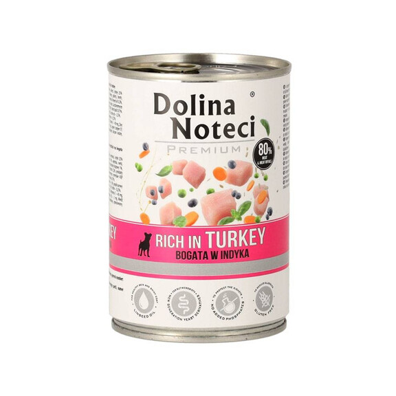 Dolina Noteci Premium karma dla psa indyk, puszka 400g