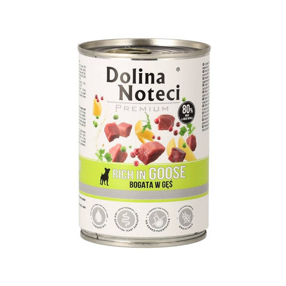 Dolina Noteci Premium karma dla psa gęś i ziemniaki, puszka 400g
