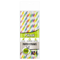 Piknik Słomki papierowe EKO 24szt.