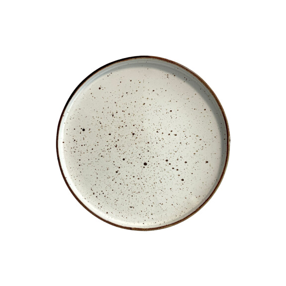 Assiette plate à bord Arondi Rustic crème 28 cm | KERA CERAMIKA 18.1/R.K