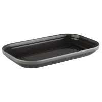 Plateau EMMA GN 1/4 en mélamine, gris, 26,5x16,2x3 cm | APS 85120