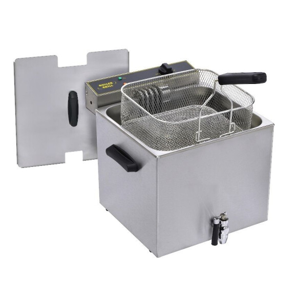 Friteuse électrique avec robinet, 12 l, 6,4 kW | ROLLER GRILL MF120R