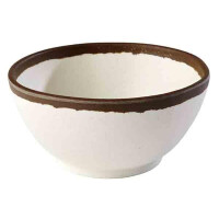 Bol CROCKER, mélamine, blanc - brun, 12,5x6 cm, 370 ml | APS 84569