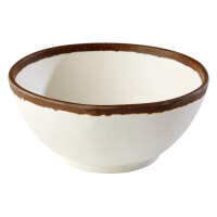 Bol CROCKER, mélamine, blanc - brun, 16x7 cm, 700 ml | APS 84571
