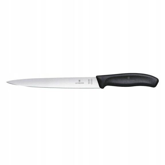 Couteau à fileter Swiss Classic noir lg. lame 20 cm | VICTORINOX 6.8713.20B