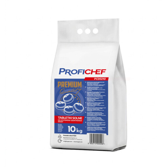 Comprimés de sel, sel pour systèmes de traitement de l'eau 10 kg | PROFICHEF PC00210