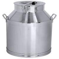 Bidon avec couvercle 50 L, acier inoxydable, hauteur 65 cm | CONTACTO 3010/050