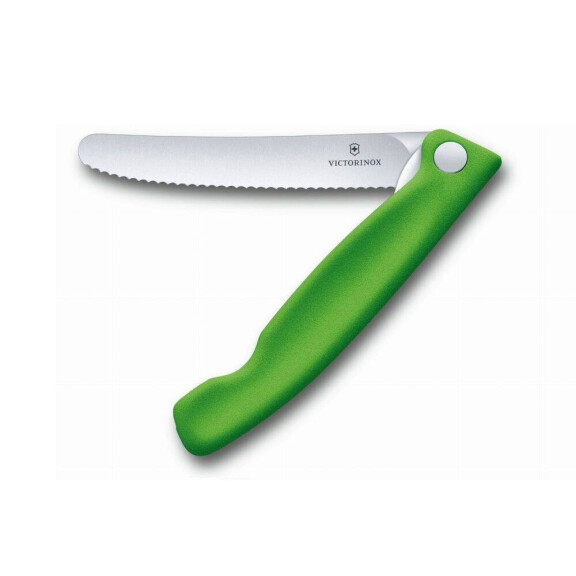 Couteau pliant pour légumes et fruits Swiss Classic vert l. lame 11 cm | VICTORINOX 6.7836.F4B