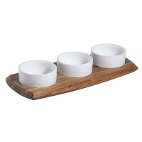 Ensemble en bois pour dips, 34x14,5x1,5 cm | CONTACTO 3874/340