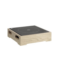 Table à induction sur cadre en chêne brun VALO, 2 kW | APS 14050