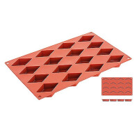 Moule à pâtisserie en silicone diamant, 16 cavités de 6,5 x 3,5 cm | CONTACTO 6650/065