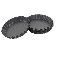 Moule à pâtisserie avec revêtement PTFE, diamètre 12 cm, lot de 4 pièces | CONTACTO 6316/120