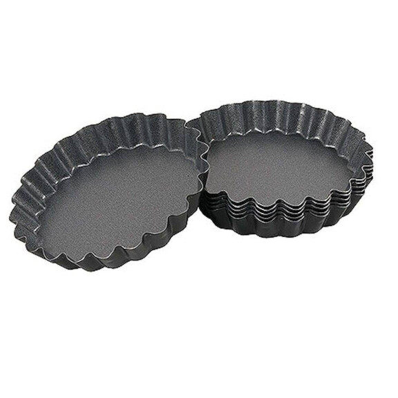 Moule à pâtisserie avec revêtement PTFE, diamètre 12 cm, lot de 4 pièces | CONTACTO 6316/120