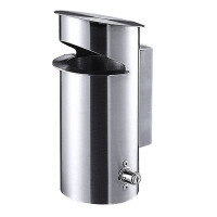 Cendrier mural, diamètre 13 cm, hauteur 28 cm | CONTACTO 1625/275