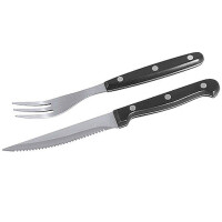 Set de couteaux et fourchettes à steak, 6 pièces, longueur 22 cm / 20 cm | CONTACTO 3333/012
