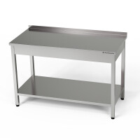 Table de travail en acier inoxydable avec étagère 60x70x85 cm | FORGAST