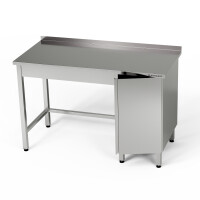 Table de travail en acier inoxydable avec placard 120x70x85 cm | FORGAST