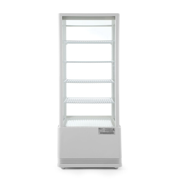 Vitrine réfrigérée 98 l, blanche, LED, dégivrage automatique | HENDI 233665