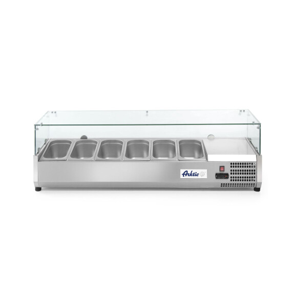 Vitrine réfrigérée 6xGN 1/3, capacité 6x1/3 GN, 140x39,5x43 cm | ARKTIC 232972