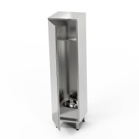 Armoire de rangement en acier inoxydable avec lavabo 50x50x180 cm | FORGAST