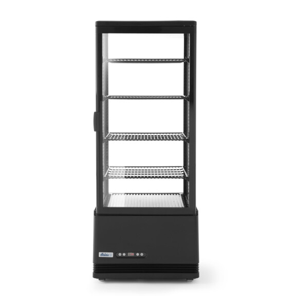 Vitrine réfrigérée 98 l, noire, LED, 2-6°C | HENDI 233269
