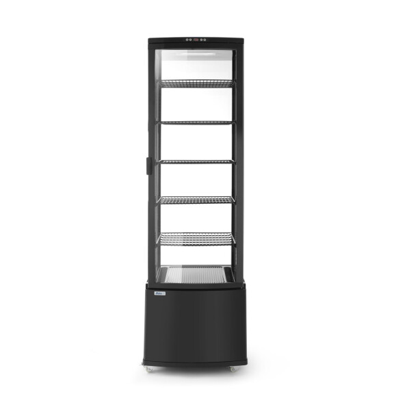 Vitrine réfrigérée 280 L, noire, LED, système de refroidissement dynamique | ARKTIC 233290