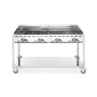 Grill à gaz Green Fire Kitchen Line à 4 brûleurs, 22 kW | HENDI 149614