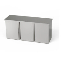 Armoire murale en acier inoxydable à 3 portes 160x30x60 cm | FORGAST