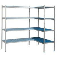 Étagère d’angle à 5 étagères prof. 40 cm 1PD-45+5P-94+10UM | ALUSHELF 40373