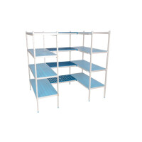 Étagère de liaison à 4 tablettes prof. 60 cm 4P-116+16UM | ALUSHELF 60483