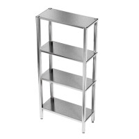 Étagère en acier inoxydable à 4 niveaux 120x60x180 cm | FORGAST