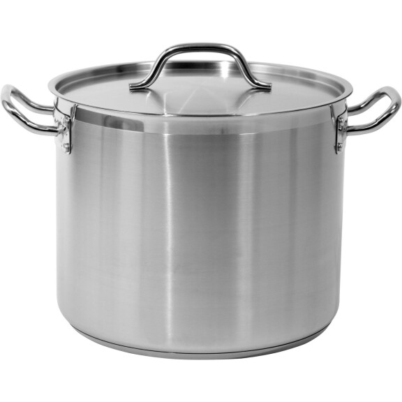 Marmite haute en acier inoxydable - capacité 20,9 l avec couvercle | YATO YG-00005