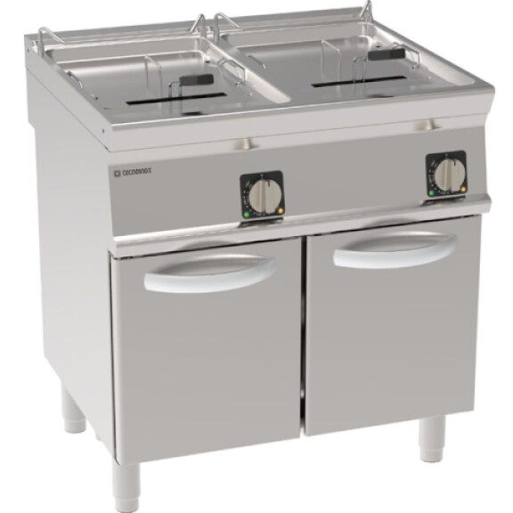 Friteuse électrique à 2 cuves sur base - capacité 2x17 L | TECNOINOX 716058