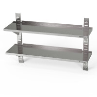 Étagère murale réglable double 220x30x100 cm | FORGAST