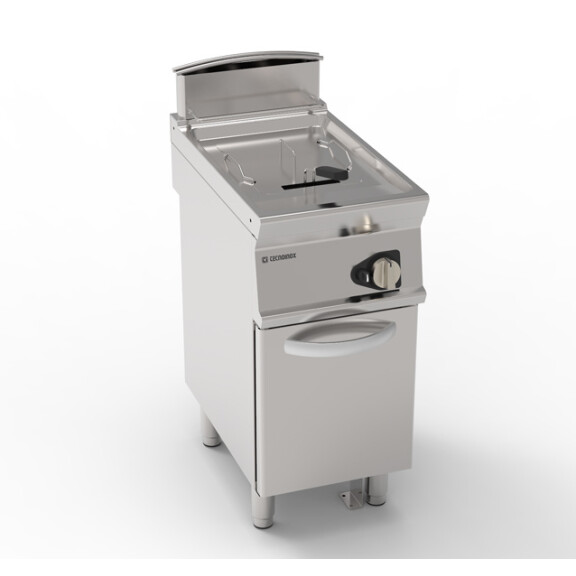 Friteuse à gaz monobac 13 l 11,5 kW avec base fermée | TECNOINOX 713130