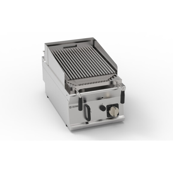 Gril à pierres de lave à gaz réglable 8 kW 46×36 cm | TECNOINOX 713147