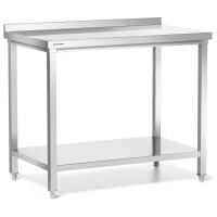 Table adossée avec étagère 80x60x85 cm à visser | FORGAST FG15331