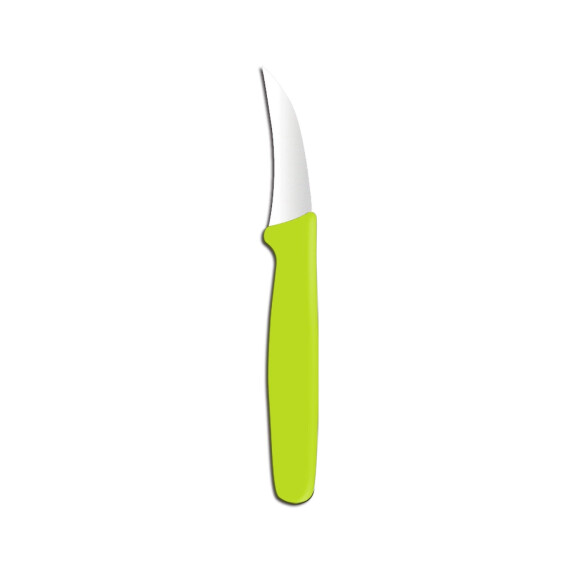 Couteau d’office vert à lame courbée | HENDI 841549