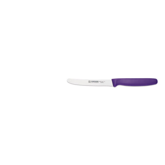 Couteau universel à bord ondulé - 11 cm, violet | GIESSER MESSER 8365 wsp 11 vi