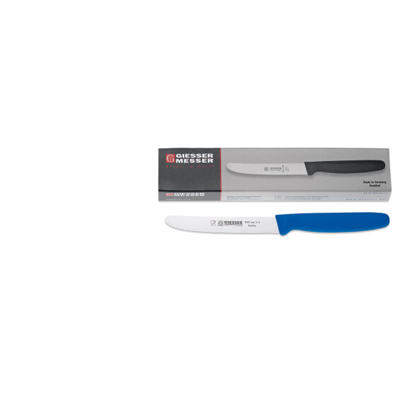Ensemble de couteaux à bord ondulé - 11 cm, 6 pièces, bleu | GIESSER MESSER 8365 wsp 11-6 b