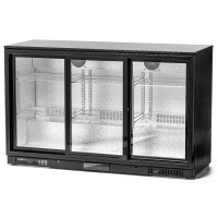 Réfrigérateur de bar pour boissons 3-portes, portes coulissantes 318 l | FORGAST FG07703