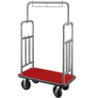Chariot à bagages en acier inoxydable, 110x61x184 cm | CONTACTO 1649/185