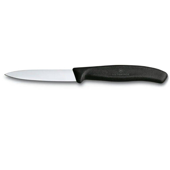 Couteau à légumes Swiss Classic noir long. lame 8 cm | VICTORINOX 6.7603