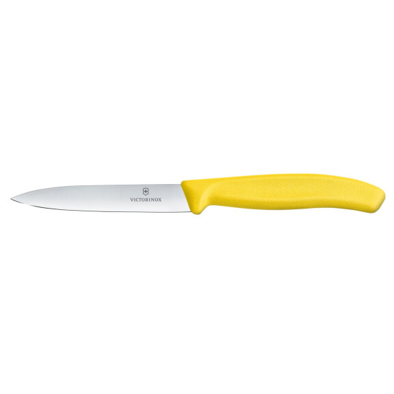 Couteau à légumes Swiss Classic jaune long. lame 10 cm | VICTORINOX 6.7706.L118